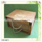 Decorative Six Bottle Pack Wood Beer Wine Gift Box thumbnail-1