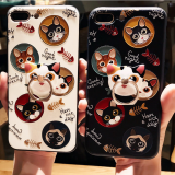 Cartoon Cell Phone Case Silicone Mobile Phone Cases for IPhone7/7Plus/6/6s/6plus/6splus With Finger Ring Stand Holder