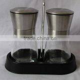 2 Pieces Salt and Pepper Mills With Stand thumbnail-2