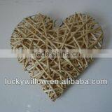 Cheap Hand Made Wicker Heart Decorations With Ribbon thumbnail-2