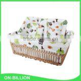 New Wicker Hole Weaving Square Laundry Bin With Lid Large thumbnail-3