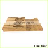 Bamboo Knife Storage In-Drawer Block Homex BSCI/Factory