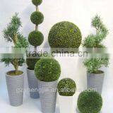 Artificial Cheap Plastic Green Grass Boxwood Topiary Ball in Wholesale Price thumbnail-1