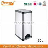 30L Stainless Steel Foot Pedal Kitchen Waste Bin thumbnail-1