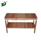 2 Tiers Wooden Shoe Bench Rack thumbnail-1