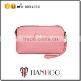 Real Leather Bowknot Zipper Clutch Wallet Smartphone Crossbody Bag for Women Teen Girls thumbnail-5