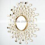 Modern Style Living Room Iron Frame Silver Mirrors