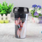 China Factory Wholesale Plastic Custom Paper Insert Travel Mug Cup thumbnail-6