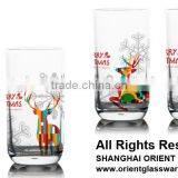 8oz 9oz 10oz 12oz 15oz Christmas Snow Deer Bird Glass Mug Water Glass Cup Set Drinking Cup Set for Promotion thumbnail-1