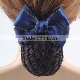 2016 New Arrived Chiffon Ribbon Hair Bow With Clip/Handmade Plain Net Chiffon Bow Clip For Women thumbnail-4
