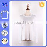 Jersey Top Wear Long Sleeves Cheap Prices White Polyester Unisex T-shirt thumbnail-1