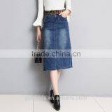 2017 Latest Autumn Denim Long Maxi Skirts Womens Skirts thumbnail-4