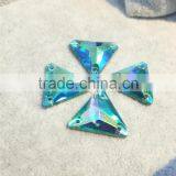 Shinny Triangle Crystal Flat Back Sew on Loose Beads for Wedding Dress thumbnail-1