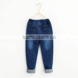 Korean Children's Clothing Wholesale Embroidery Sun Coffee Animal Casual Denim Trousers thumbnail-2