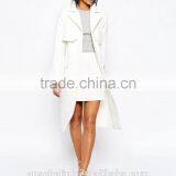 Trendy Russian Style Women White Elegant Winter Coat thumbnail-1