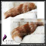 CX-R-32 Colorful Cute Fox Tail Fur Metal Keychain thumbnail-1