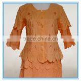 Ladies Wholesale Leaves Pattern Embroidery Cutwork Church Dresses Suits thumbnail-3