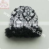 Wholesale Hot Sale Cotton Black Ruffle Baby Hat,baby Print Cotton Baby Caps thumbnail-1