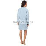 Wholesale Long Sleeved Denim Dress Patterns thumbnail-2