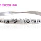 Diy Small Charm Bangle Custom Name Logo Bangle Women Twist Daily Wear Bangles thumbnail-3
