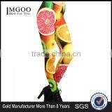 MGOO Latest Designs Soft Yoga Polyester Pants Custom Print Women Legging High Waist Fruit Print Pants thumbnail-1
