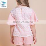 Sweet Style Chiffon Fabric Top Ruffle Sleeve Kids Girls T Shirt thumbnail-4