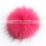 12-13cm Raccoon Fur Ball DIY Charm Keyrings Fur Pom Pom Ball For Shoes Headgear Hats Caps Pendant Chaveiro Scarves Accessory thumbnail-4