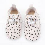 Polka Dots Prints 100% Handmade Skidproof Baby Oxford Shoes thumbnail-1