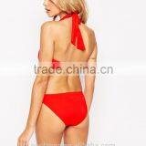 Wholesale Sexy Woman Swimwear Halter Cross Wrap Front Swimsuit 2015 thumbnail-3