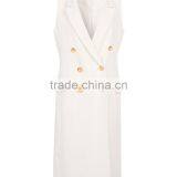 Chic-smart Ivory Sleeveless Western Longline Kurti With Jacket Designs thumbnail-6