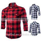 Supply Hot Sale Check Pattern Custom Mens Heavy Cotton Flannel Shirt thumbnail-1