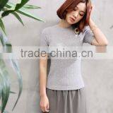 Fashion Style Tight Fit Short Sleeve T-shirts for Women thumbnail-1