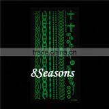 Top Quality Mixed Pattern Metallic Glow In The Dark Waterproof Temporary Tattoo Sticker thumbnail-1