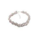 High Quality Guarantee Crystal Rhinestone Bridal Necklaces With Silver Plating FM80084 thumbnail-1