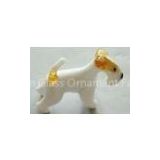 Handmade Glass Animals , White Dog  For Decoration Or Gift