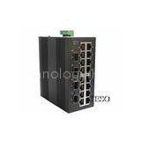 Industrial 16 Port Optical Ethernet Switch CISPR With Multi Mode