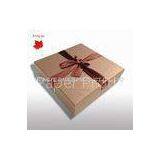Custom Made Ribbon Cardboard Gift Boxes For Wedding Favor / Sweet