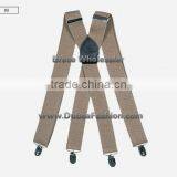 1.5" Wide Solid Color Mens Suspender X Type Undergarment Suspender Brace Casual Business thumbnail-3