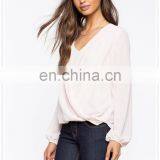 New Arrival Chinese v Neck Blouse for Girl Fashion Designs Wholesale thumbnail-5