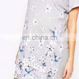 Oversized T-Shirt in Floral Print Maternity Pajama Sleepwear thumbnail-3