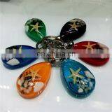 Luminous Stone Accessories Natural Starfish Imitation Amber Car Pendant Accessory Key Chain Ring thumbnail-3