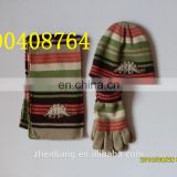 girl and boy fashion knitted hat and scarf set high quality