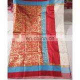 Women's Designer Wedding Wear Red Border Handmade Kanjeevaram Banarasi Silk Bridal Saree Party Wear Dress thumbnail-2