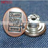 17mm Garment High Quality New Fashion Round Jeans Button