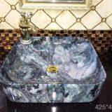 Cheap Price Hand Washing Square Luxury Blue Color Basin Ceramic Bathroom Art Basin