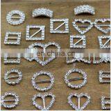 Grade A Rhinestone Heart Buckles Wedding Ribbon Slider 25mm Bar thumbnail-4