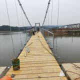 Outdoor Walking Bridge Simple Wood Bridge With Metal Protective Net thumbnail-4