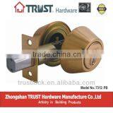 7312PB:TRUST ANSI Grade 3 Double Deadbolt Lock with brass cylinder