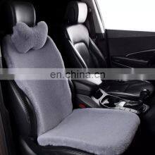 Faux Rabbit Fur Luxury Car Seat Covers Seat Cover Universal Artificial Plush Car Cover Cushion Winter Red thumbnail-5