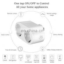 EU Standard OEM Shunt Dual Control Voice Control Timing Switch Smart Life Smart Socket WiFi Smart Socket thumbnail-4
